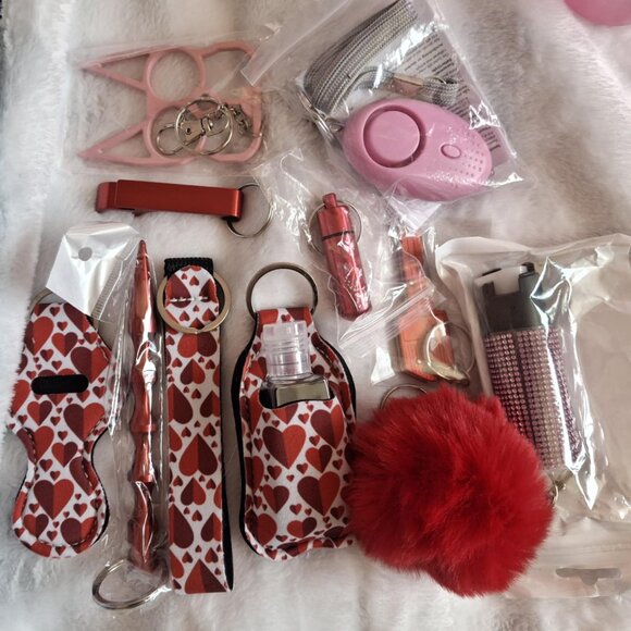 Accessories - 11pc Red Heart Safety Keychain